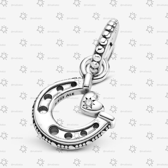 Pandora Good Luck Horseshoe Dangle Charm - Picture 2 of 6